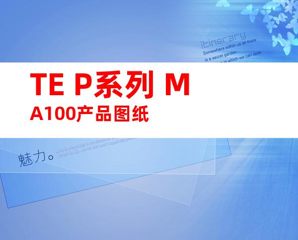 TE P系列 MA100产品图纸